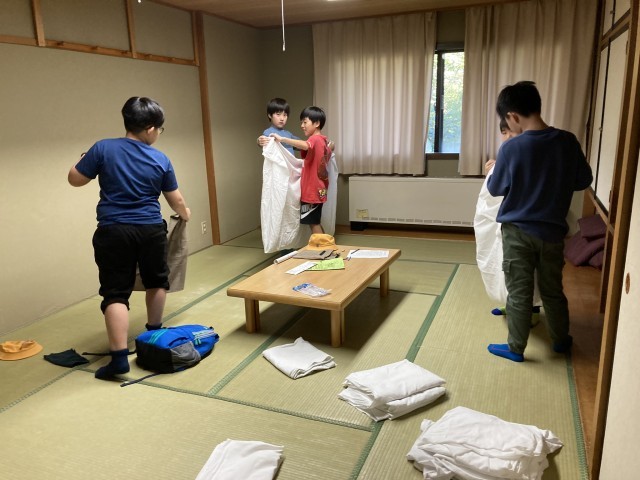 最終日、部屋の片付け