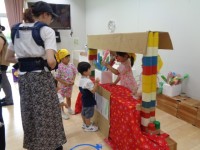 「いらっしゃいませ」チョコバナナ屋さんです。